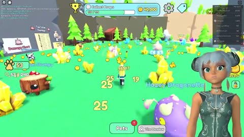 Collecting eggs on roblox