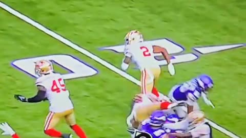 Justin Jefferson helped off the field after this play