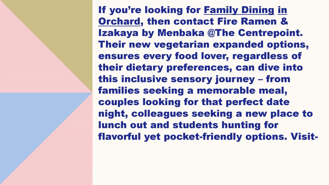 Best Family Dining in Orchard