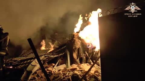 Night Strike on Residential Areas of Donetsk