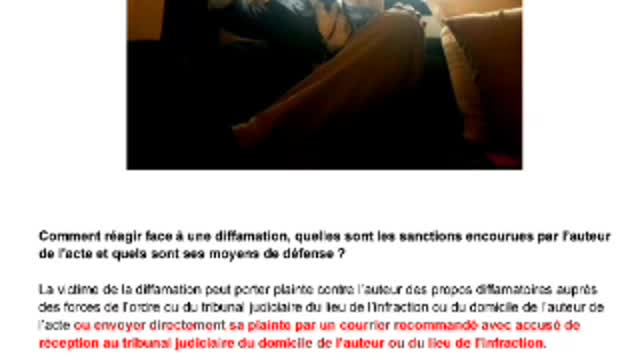 La loi contre la diffamation