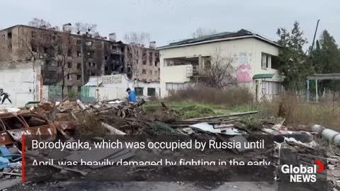 Banksy showcases new art in war-ravaged Ukrainian city