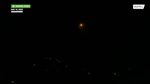 Air defence missiles spotted over Masyaf, Syria during alleged Israeli strikes