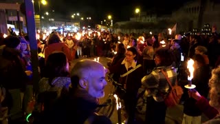 Torchlit gathering held for Gisele Pelicot outside French court