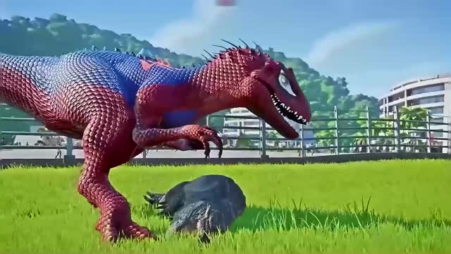 Spiderman, Batman, Joker, Hulk, Flash, Brachiosaurus Color Pack Dinosaurs Fighting Jurassic World