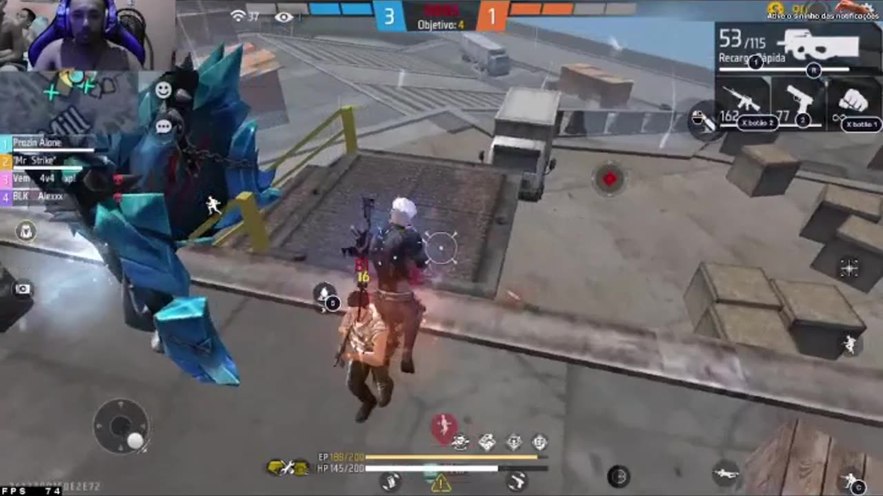 FREE FIRE QUANDO É A ULTIMA DO CS E SO TEM VC VIVO
