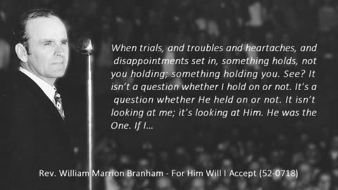 For Him Will I Accept