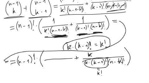 Pascal's formula about binomial coefficients | general mathematics | intermediate level