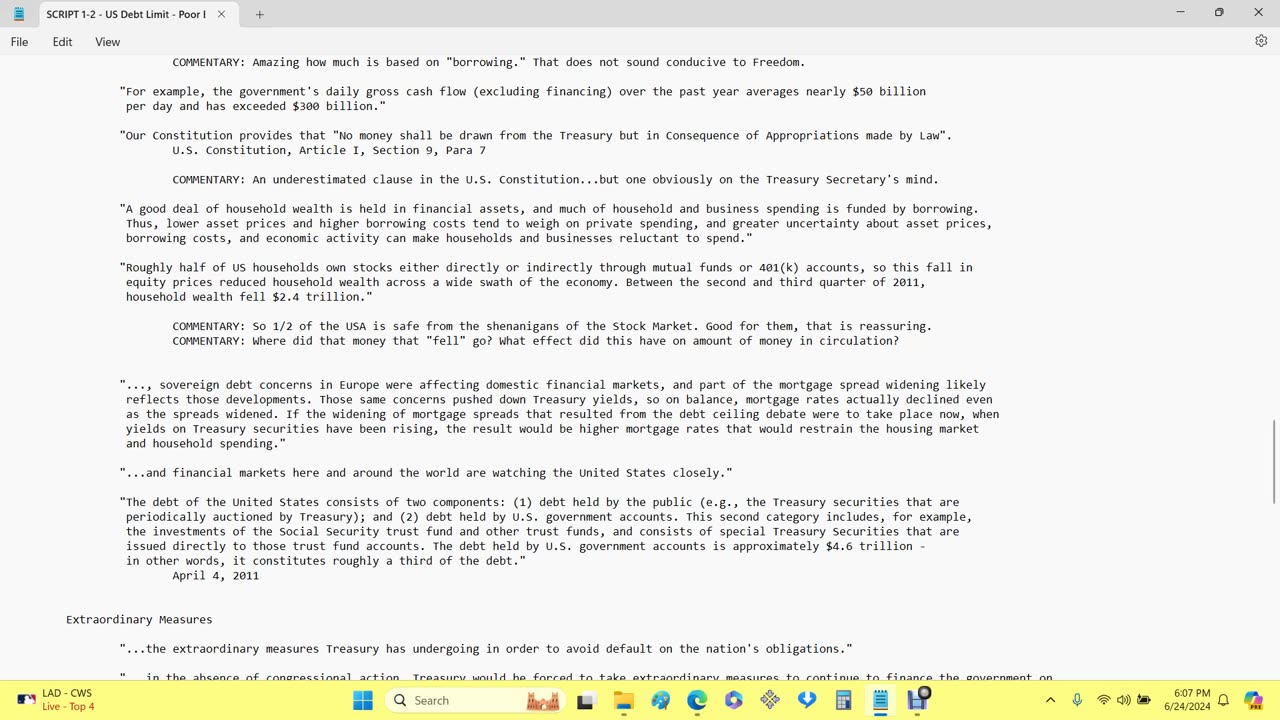 US Debt Limit - Poor Beggars - Supplement A - 2 of 8