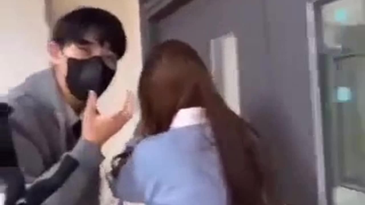 Korean school life love young couple