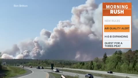 Wild fire smoke from canada imacting parts of USA