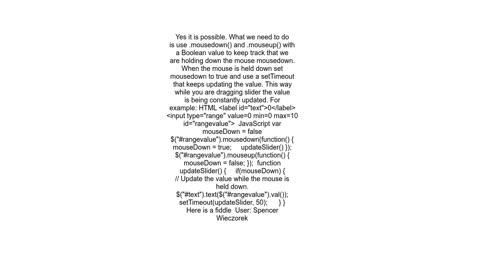 Live output in jQuery HTML5 range slider