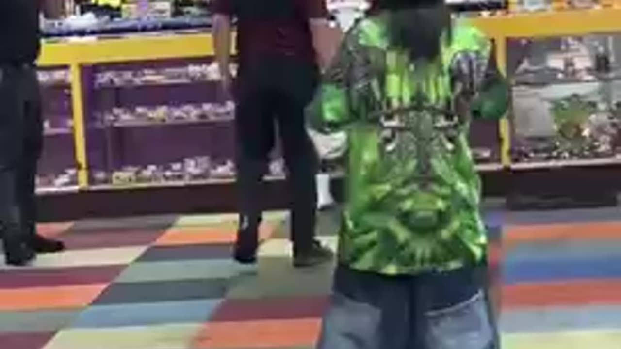 It was obviously time for the CRAZY WOMAN to leave the skate rink - watch till the end