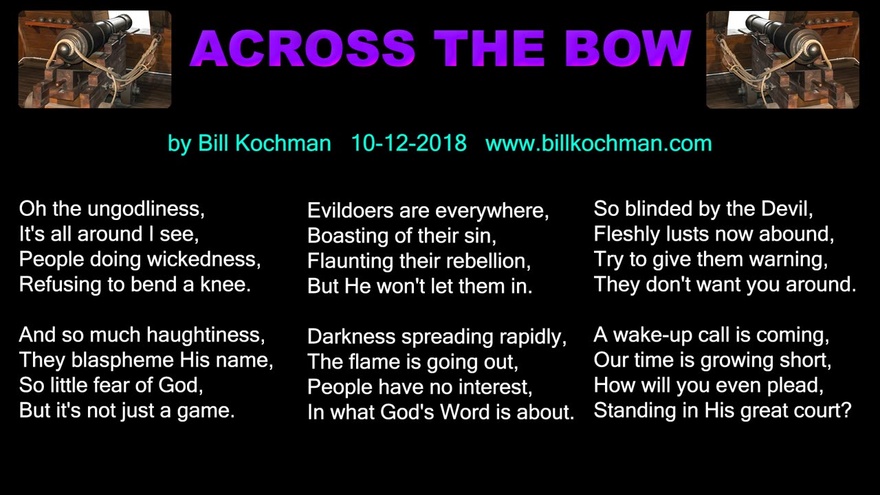 Across the Bow -- a song by Bill Kochman