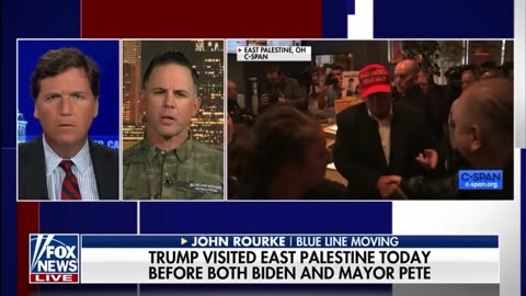 Tucker Carlson episode on my trip to East palestine, Ohio delivering water for President Trump