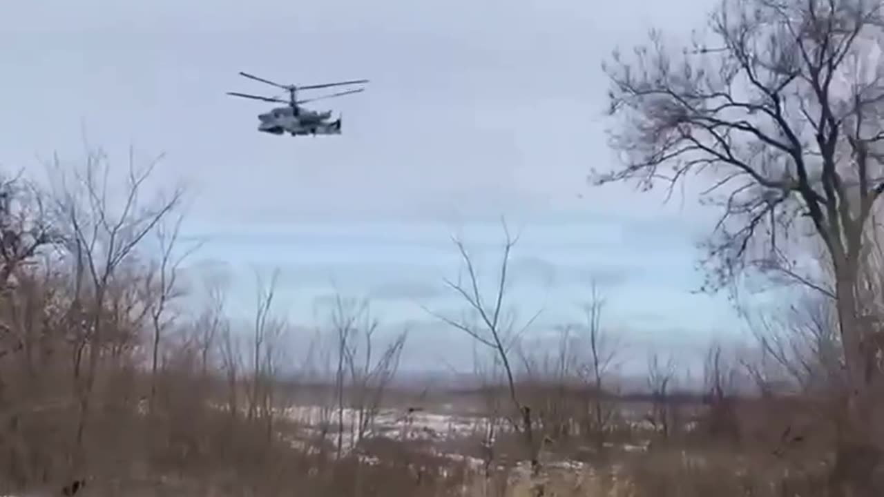Somewhere in the vastness of Novorossiya - MI-28N and KA-52 helicopters"