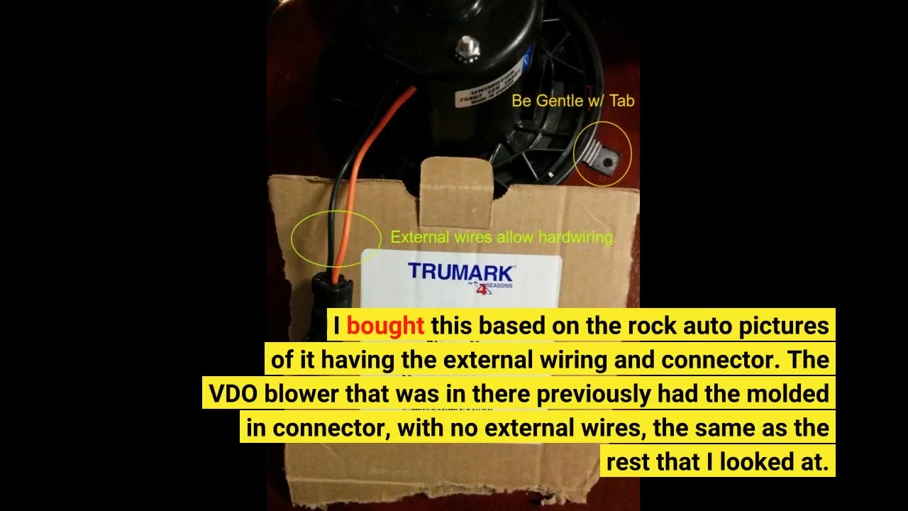 Four Seasons/Trumark 75807 Blower Motor with Wheel