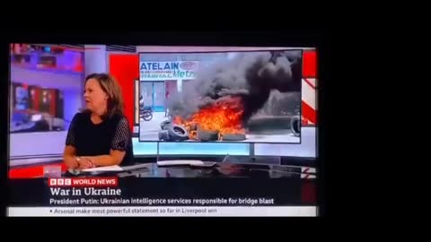 This is what the BBC broadcast looked like in Kyiv in the morning