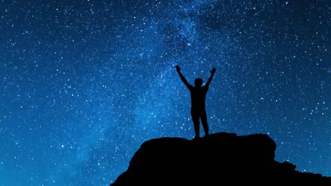 Man Praying On Mountaintop