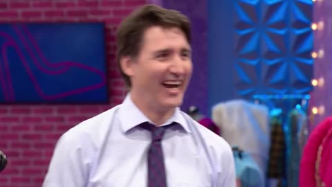 Justin Trudeau covers up his awful performance on a "drag race" TV show