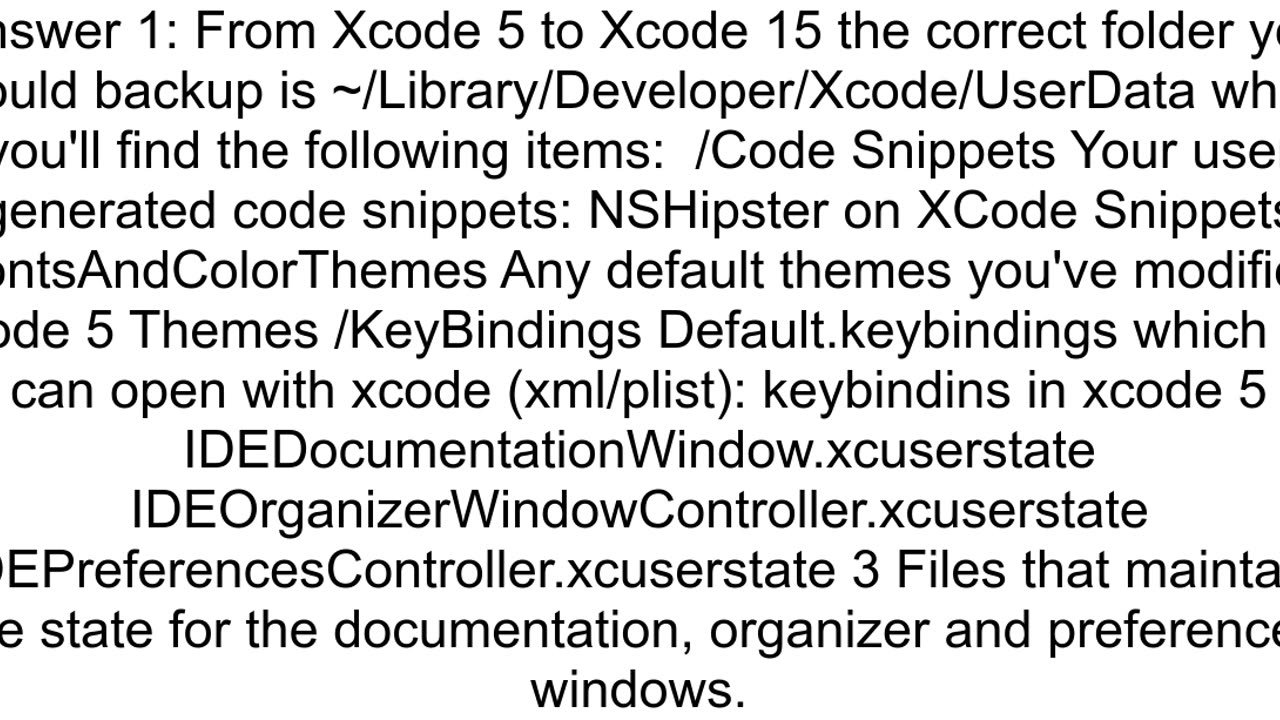 Is there a way to export Xcode key bindings