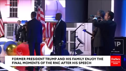 WATCH- Trump Is Joined By His Grandchildren As Balloons Fall On RNC Stage After He Finishes Speech