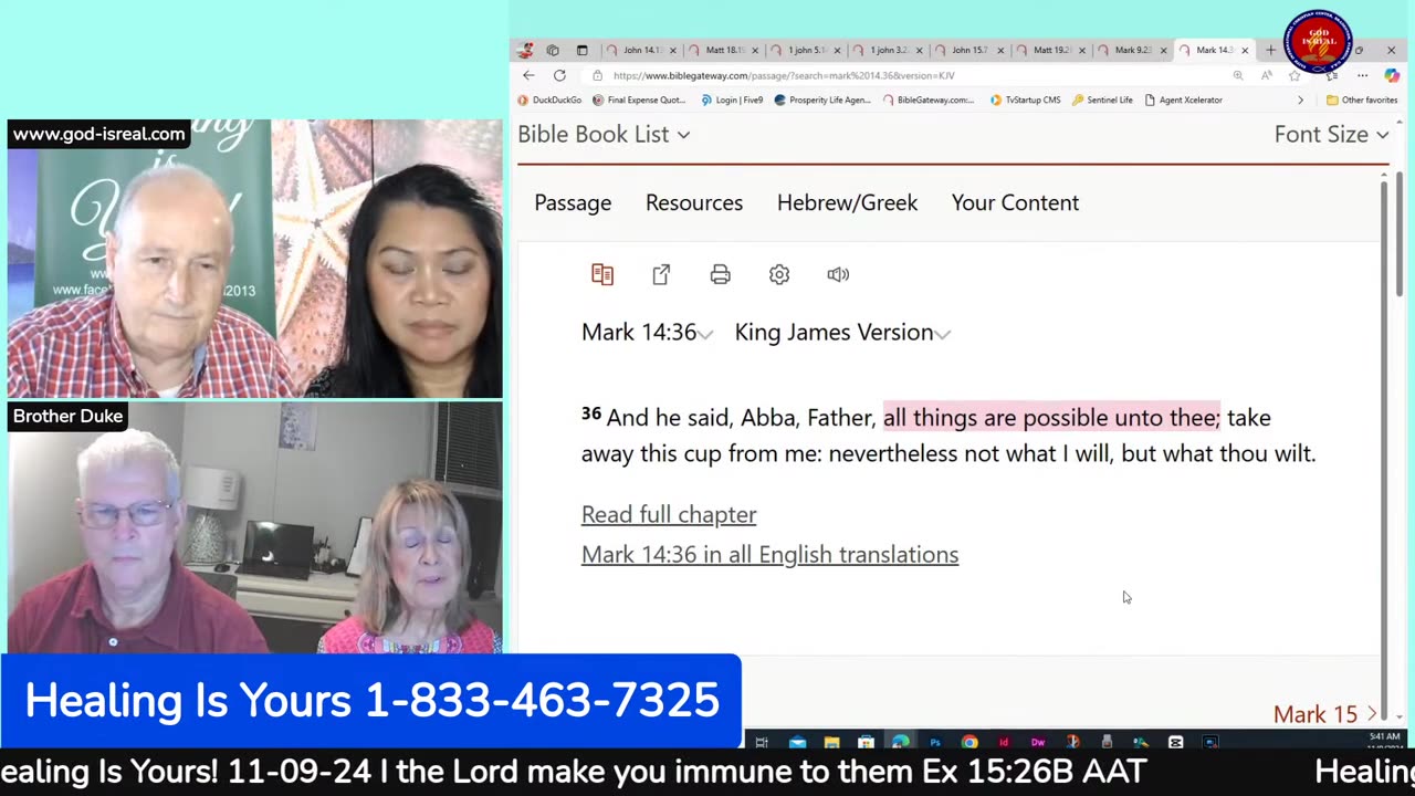 Healing Is Yous! 11-09-24 Questions on Divine Healing