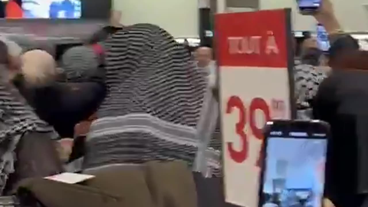 Pro-Palestine protestors in Montreal harass people trying to do their Boxing Day shopping