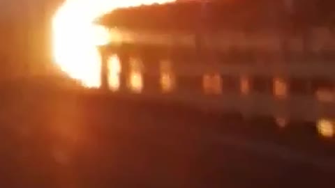 Kerch railroad bridge fuel fire