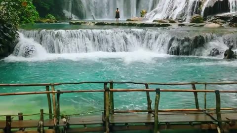 Paila Falls Is A Magnificent Turquoise Waterfall With Several Cascades Located Near The City Of Luwuk Central Sulawesi Indonesia