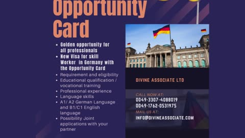 Unlock Your Career in Germany: Apply for Divine Associates Ltd Opportunity Card