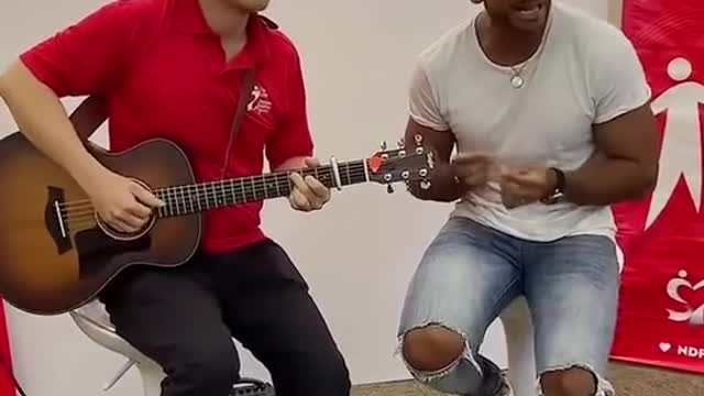 DPM Lawrence Wong &Taufik Batisah coverNDP theme song"Stronger Together'
