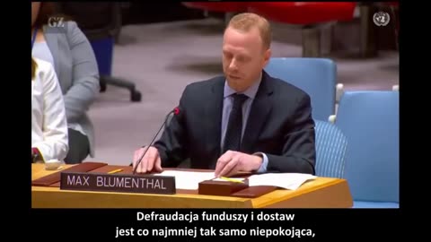 MAX BLUMENTHAL - WYSTĄPIENIE PRZED RADĄ BEZPIECZEŃSTWA ONZ NA TEMAT WOJNY