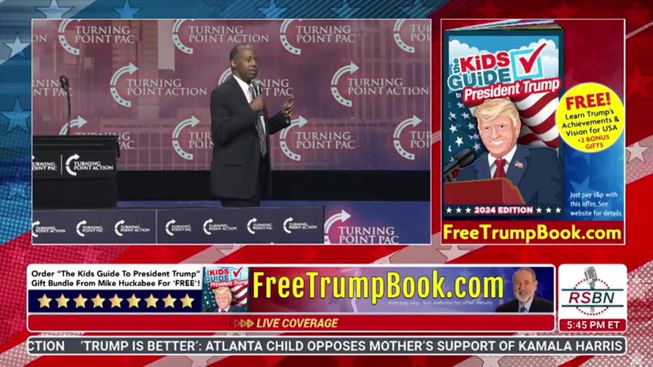 FULL SPEECH: Dr. Ben Carson Delivers Remarks at Turning Point Rally in Duluth, GA - 10/23/24