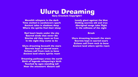 Uluru Dreaming Song