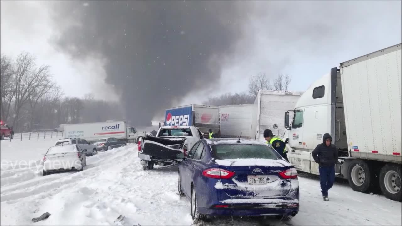 Accidents On Interstate 80 Due To Heavy Snow