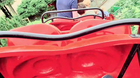 Rollercoaster ride pretpark, Tivoli park, little cool fun ride, not bad not too fast, awesome family