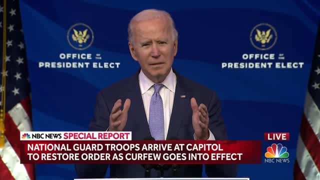 Biden Condemns Rioters At Capitol NBC Nightly News