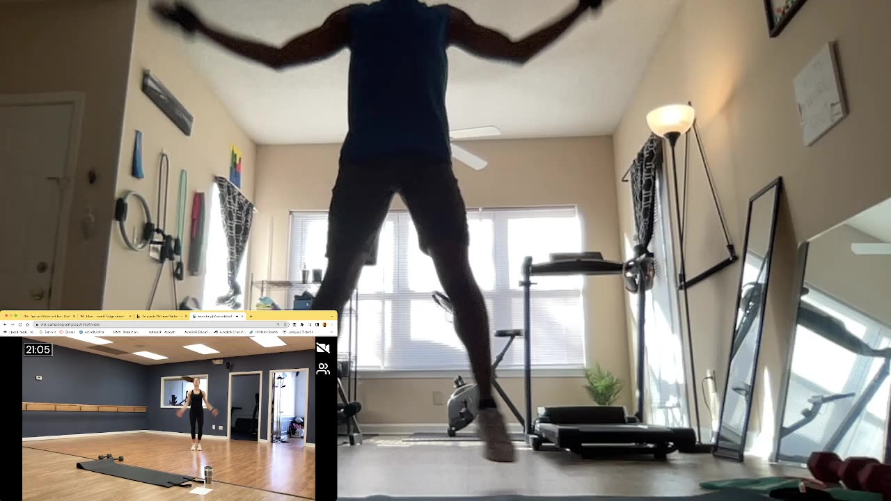Doing a 30 min Advanced workout. Join me on the Mat and Burnalong
