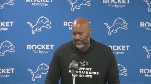 GM for the Detroit Lions, sends a message at the pre-draft press conference