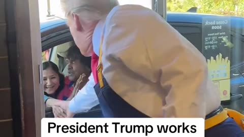 Donald Trump working at Mcdonald's