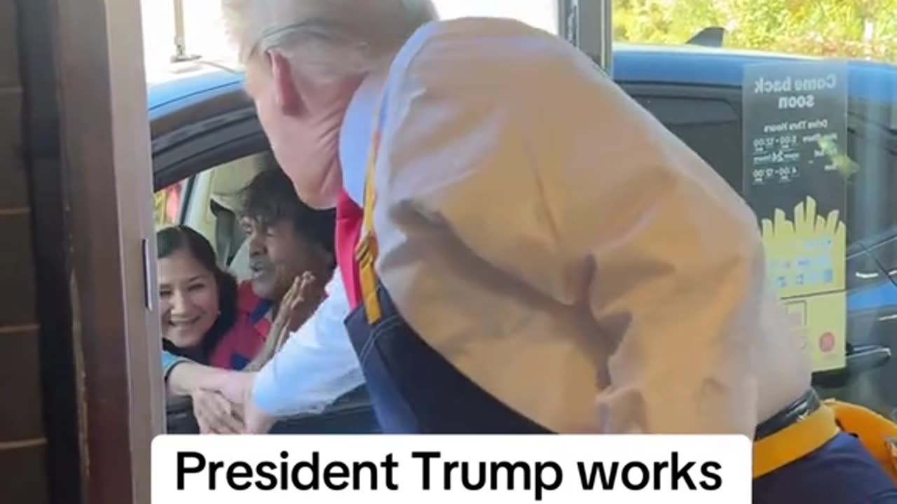 Donald Trump working at Mcdonald's