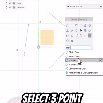 Fusion 360: Three Point Circle