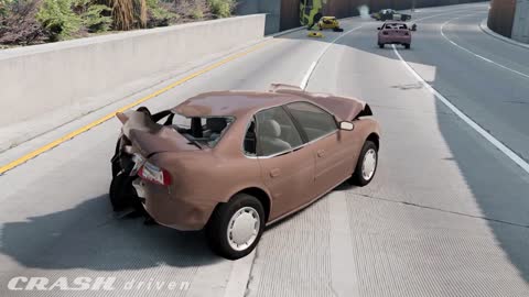 Extreme Car Crashes Compilation #230 - BeamNG Drive Crashes-9