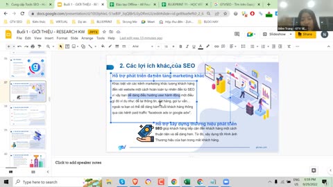 Buổi 1 Giới thiệu SEO - Research Keywords-Khóa học SEO Blue Print- GTV 2022-P1