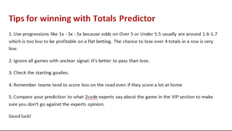 How to win Game totals!