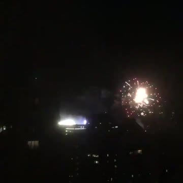 Crazy fireworks show occurs over soccer stadium in Buenos Aires