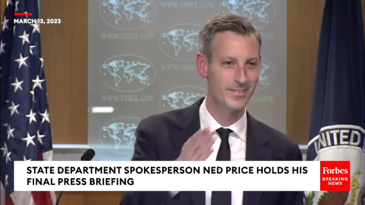 JUST IN- Ned Price Holds Final State Dept Press Briefing As Saudi Arabia, Iran Reestablish Relations