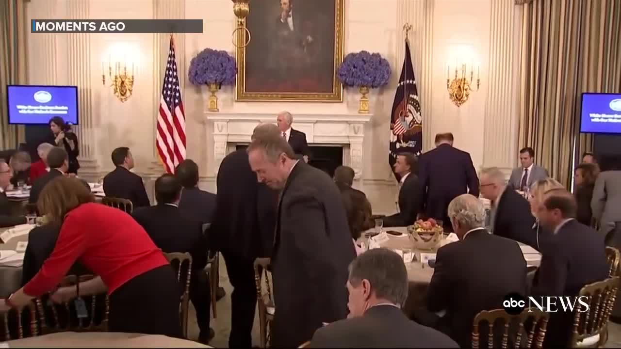 President Donald Trump meets with US governors