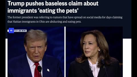 THEYRE EATING THE DOGS- THEYRE EATING OUR PETS- WELCOME TO POLITICS IN 2024